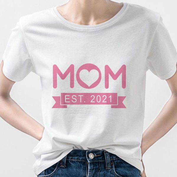 

mother's day 2021 mom women's t-shirts summer elegant fashion short sleeve harajuku well being personalized streetware edgy t-shir, White