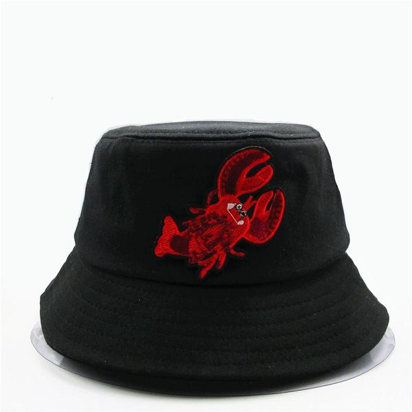 Cloches 2021 Lagosta de bordado de bordado de bordado de estilo Fisherman Viagem ao ar livre chapé chapéu para homens e mulheres 101