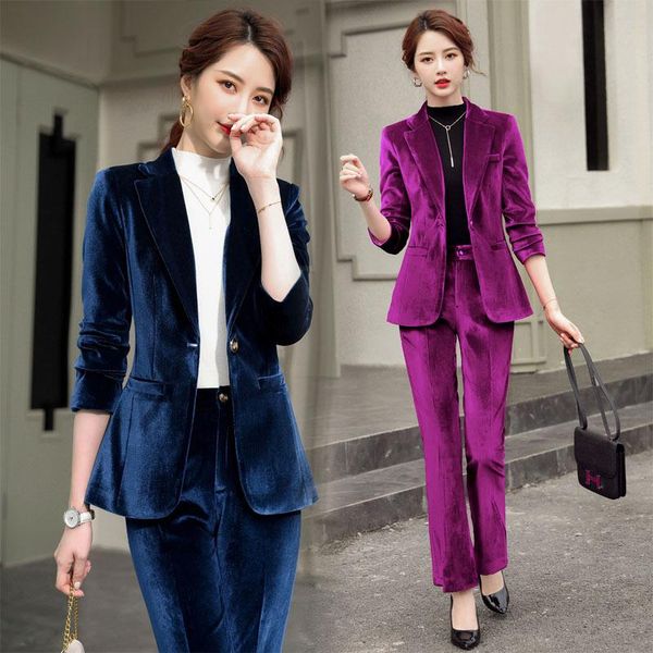 

pants suits for women business jacket and set suit pant professional clothes women's two piece, White