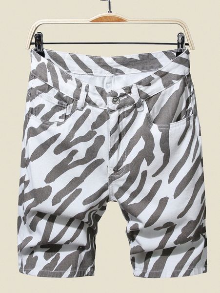 

men random print denim shorts a4q9#, Blue