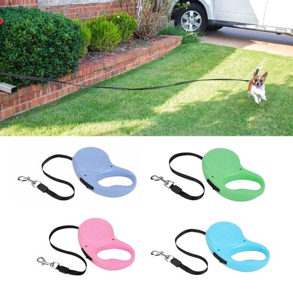 

automatic traction pet rope retractable dog cat leash flexible walking running leads training collars & leashes