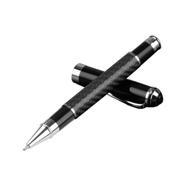 

ballpoint pens carbon fiber signature gel pen black ink business writing office school supplies stationery, Blue;orange
