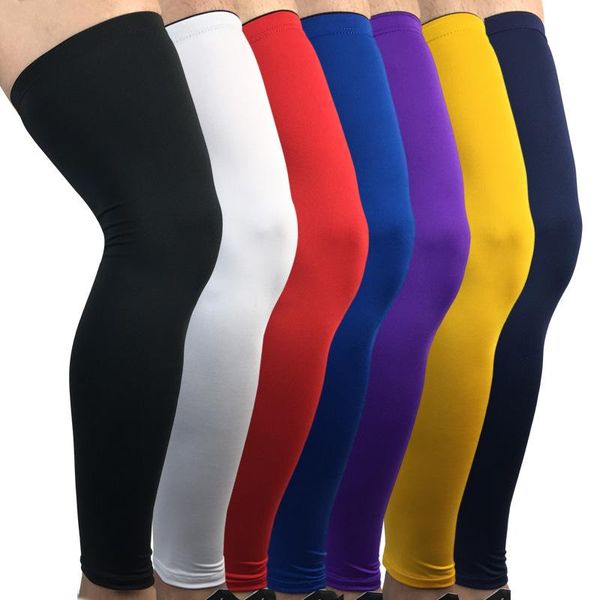 

arm & leg warmers knee brace support sports silicone antiskid long compression pad protector basketball sleeve, Black