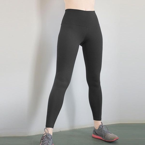 

luren sport legging yoggies women's tight elastic bodybuilding pants quick dry slips high waist sports fitness trousers leggings, Black