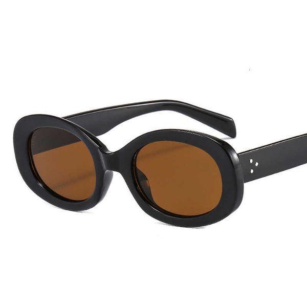 

aviator sunglasses rivet oval sunglasses men women gray tan lens uv400 protection eyewear fashion design gafas de sol, White;black