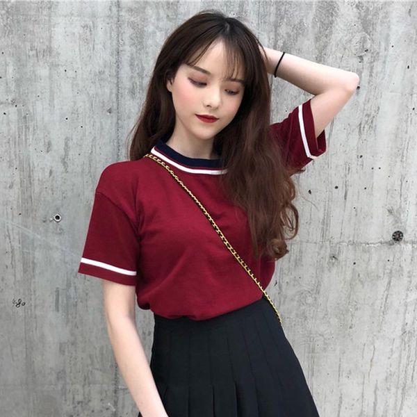 

women's t-shirt summer women short sleeve clothes t-shirts pullovers femme, White