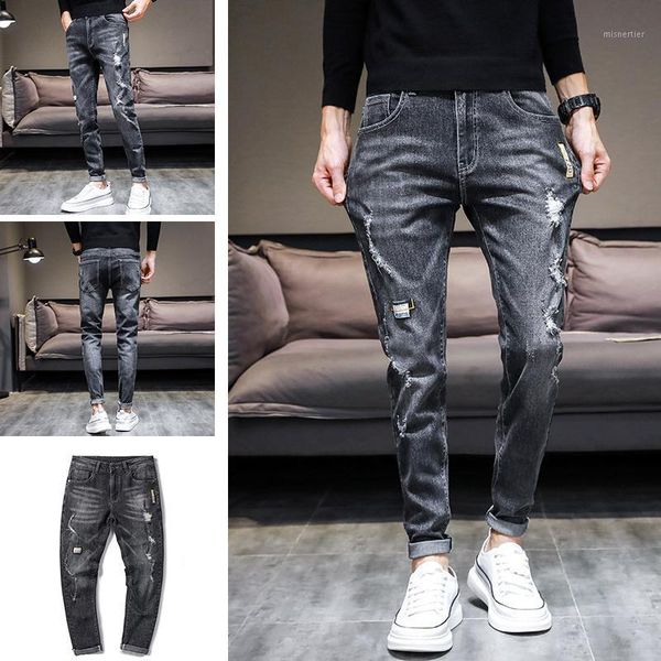 

men's jeans retro loose autumn and winter tide brand harem pants classic fashion, Blue