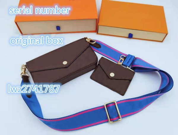 

designer shoulder bags woman handbags code number inside with box leather women bag fashion include coin purse and cluthbag
