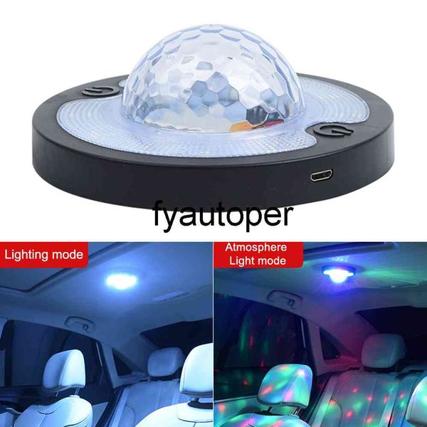 Disco Magic Stage Efeito luzes Controle de voz Rhythm atmosfera luz de telhado ímã lâmpada de teto LED carro interior luz de leitura