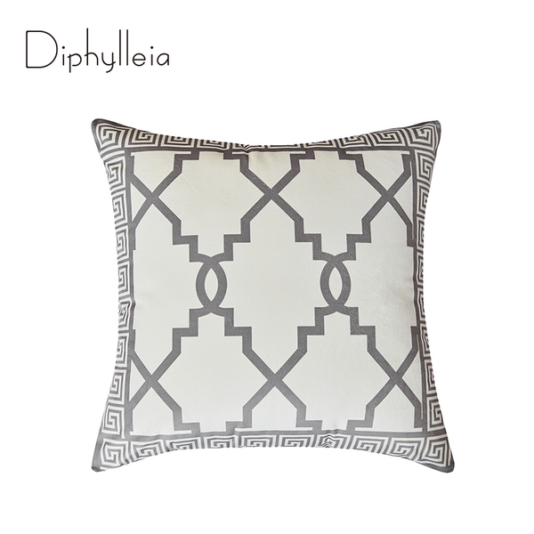 

pillow case diphylleia decorative covers gray yellow color velvet mashup style cushion dormitory farmhouse sofa living room bed