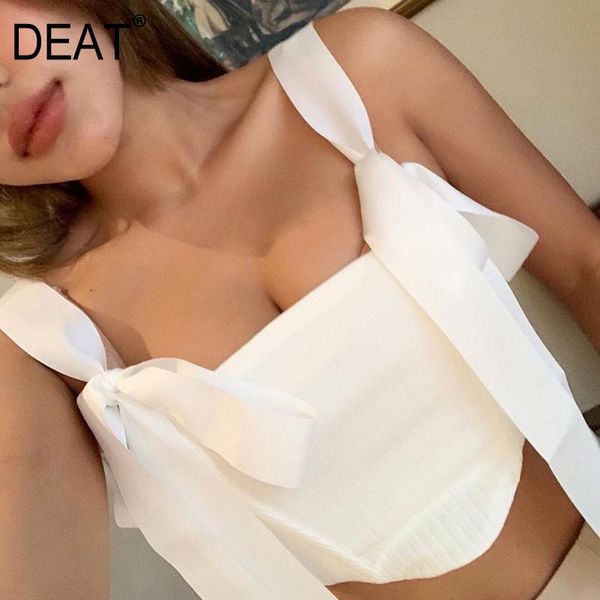 

summer fashion women clothes straps drawstring white t-shirt female tide outfits wr12200l women's