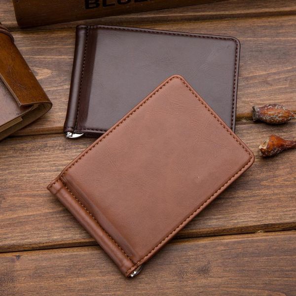 

wallets vintage elegant pu leather men multi card position coin purse simple low-key short wallet for, Red;black
