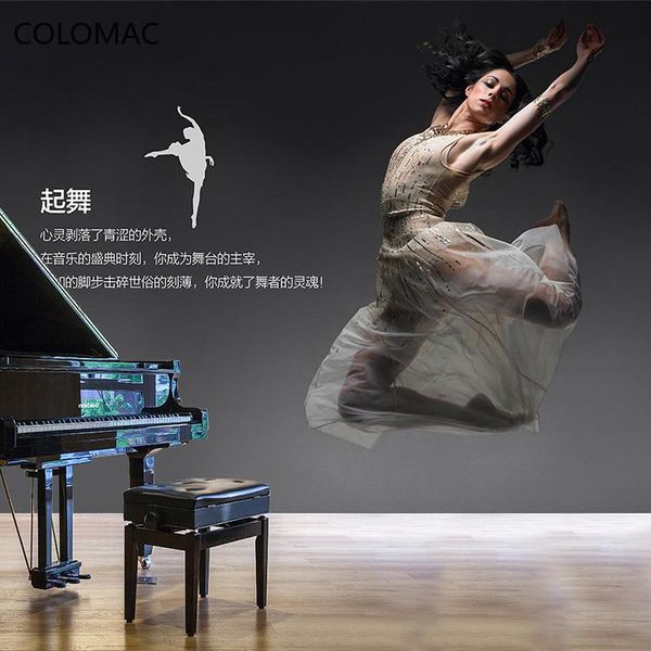 

wallpapers colomac custom modern dance girl wallpaper gym graffiti mural wall decorations living room sticker for bedroom drop shopping