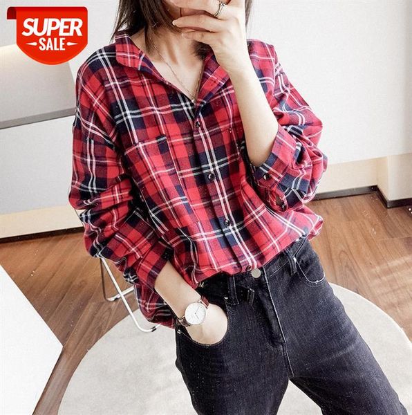 

010181 loose plaid long sleeve shirt korean harajuku style college thin jacket #ss7z, Black;gray
