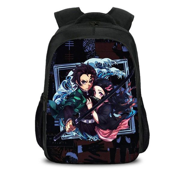 

backpack demon slayer kimetsu no yaiba canvas bag tomioka giyuu school bags girls travel mochila feminina notebook boy