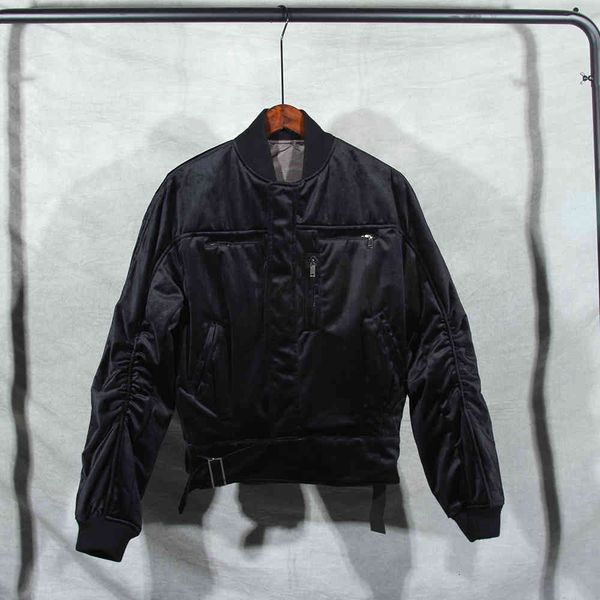 

2021 winter kanyewest veet zipper cotton-padded hiphop oversize high street men women couple 100% cotton jacket, Black;brown