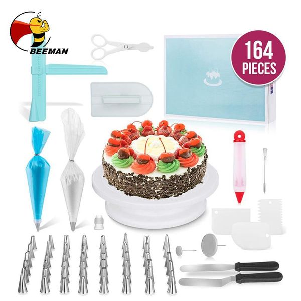 

baking & pastry tools beeman multifunction cake turntable set decorating kit nozzle fondant tool kitchen dessert supplies