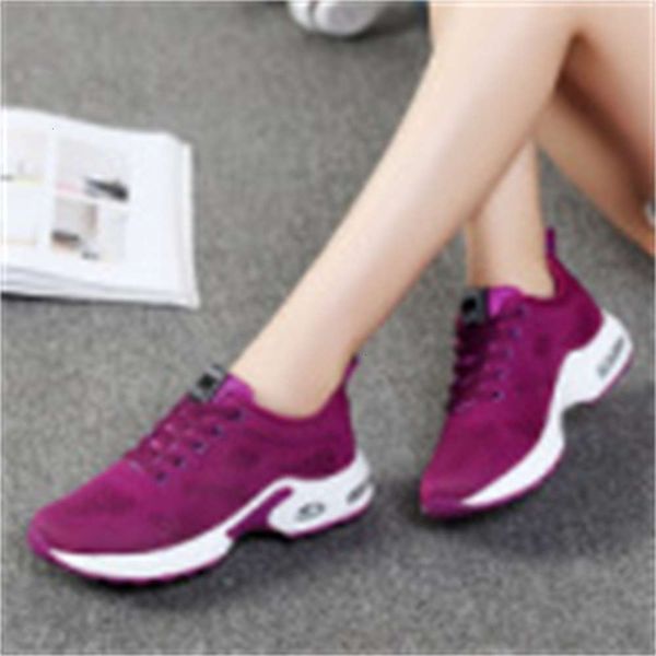 

size casual shoes leisure large women's korean version student air cushion soft sole breathable leisure flying woven sports 7tnu sqv8 v, Black