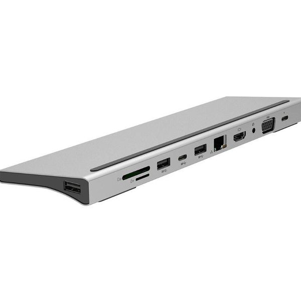 

hubs 11 in 1 usb c hub typec to 4k vga 3.5mm a-udio usb-c rj45 tf/sd card reader b36c