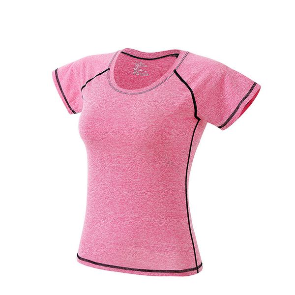 

loose running short sve women's summer quick drying ultra light fitns cloth t-shirt fitns quick drying large short sve, Black;white