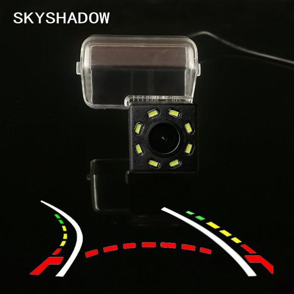 

car rear view cameras& parking sensors hd wireless ccd camera fisheye 8 12 led dynamic night vision bracket for urn 2009-2011 cx-7 201