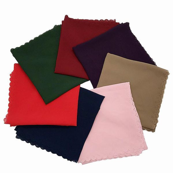 

scarves 1pcs fashion plain solid chiffon laser cut flowers scarf muslim women hijab lady's wrap shawls, Blue;gray