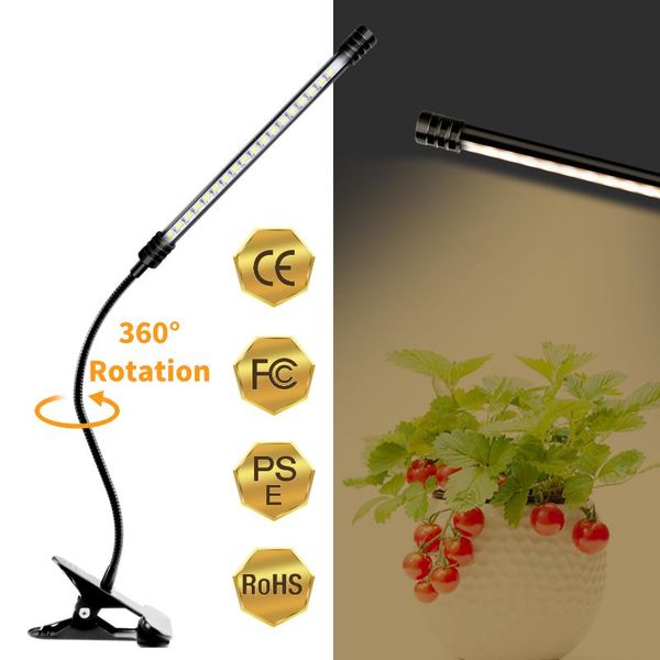 

grow lights led dc 5v usb with timer dimmable sunlight 1/2/3 head bulbs flexible clip phyto lamp for plant seeding