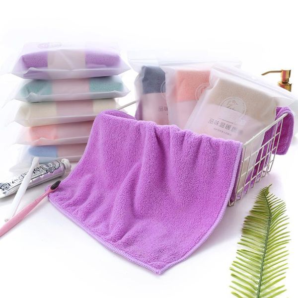 

towel household microfiber towel, coral fleece face non-deformation, thick, soft and absorbent 35*75