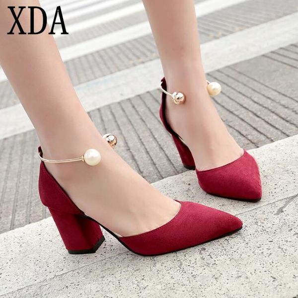 

summer women shoes high heels gladiator single pearl pointed toe mid heel dress, Black