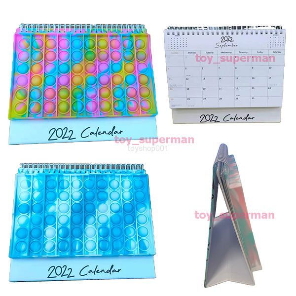 

fidget toys 2022 brand new full english can stand desk calendar advent with gifts children toy school supplies
