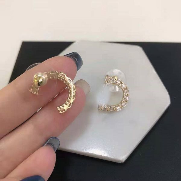 

75%off outlet family square stone brass plated earrings female 925 silver needle hlgi