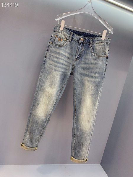 

men's jeans zk326 fashion 2021 runway luxury european design party style clothing, Blue