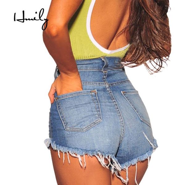 

women's shorts summer ripped ladies slim washed short jeans denim jean, Blue