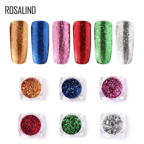 

shiny galaxy nail glitter 1pcs chrome pigment 3d magic effect powders for art manicure gel varnish decorations1, Silver;gold