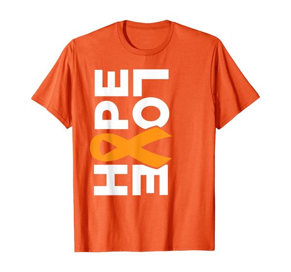 

Leukemia Cancer Awareness - Hope Love Support Ribbon T-Shirt, Mainly pictures