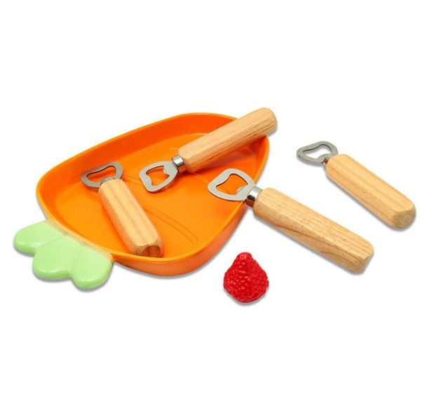 

wooden handle bottle opener portable beer openers bar kitchen party tools