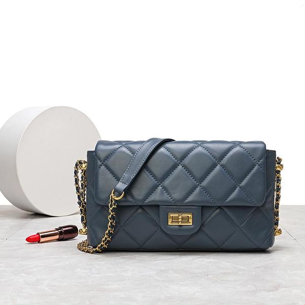 

evening bags san maries casual chain crossbody for women fashion plaid shoulder bag ladies sheepskin messenger designer handbags