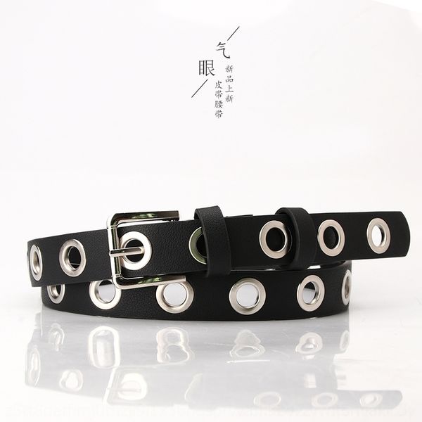 

x35 women's atmosphere eye band fashion hollow decorative and jeans with jeans personality punk pu belts belt, Black;brown
