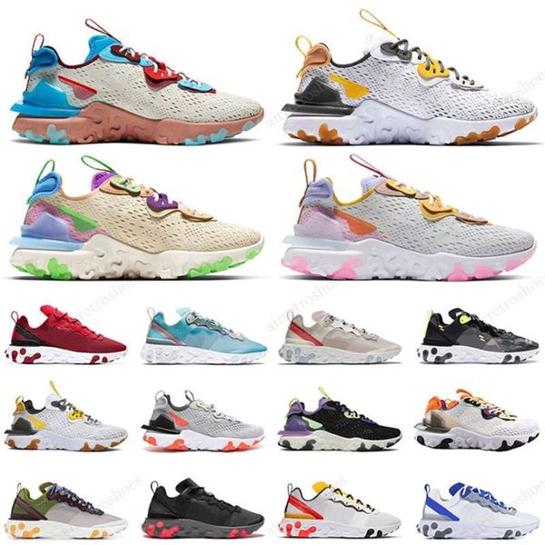 

react vision running shoes for men women element 87 55 light bone sail mens trainers sports sneaker size 36-45 yuduojiaju