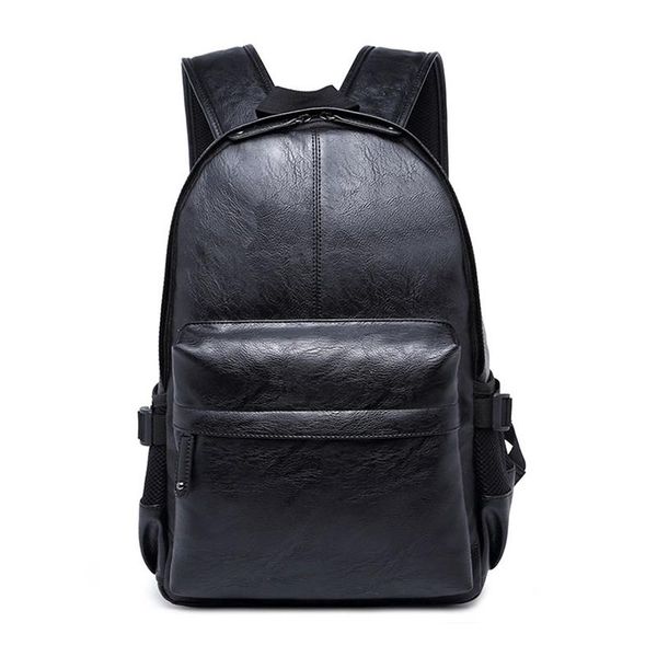 

backpack fashion men male korean student lager leather boy business lapschool computer bag 14 inch