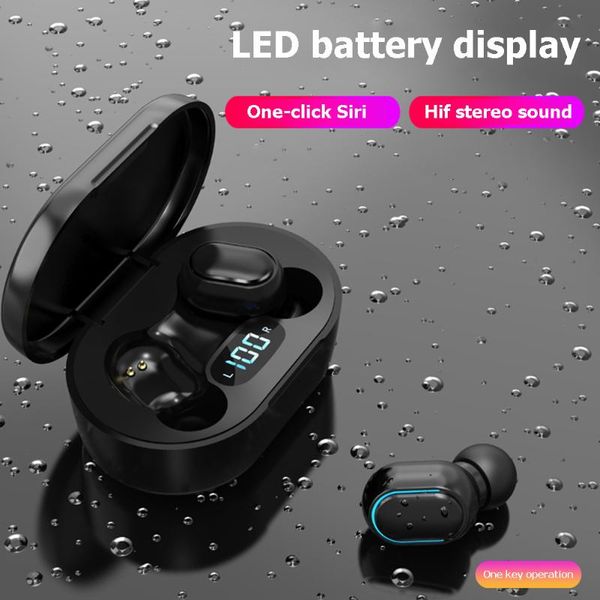 

headphones & earphones tws wireless bluetooth noise cancelling waterproof led display screen in-ear headset 3d stereo earbuds