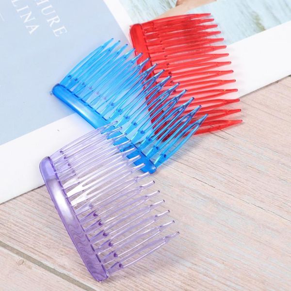 

12pcs colorful hair clip combs vintage small side insert for lady (mixed color) brushes1, Silver