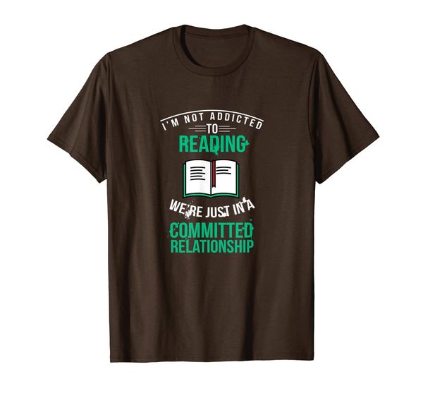 

cool funny addicted reading committed relationship t-shirt, White;black