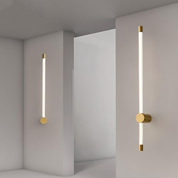 

wall lamp led minimalist all copper acrylic lamps for living room bedroom loft decor sconce nordic home bedside light