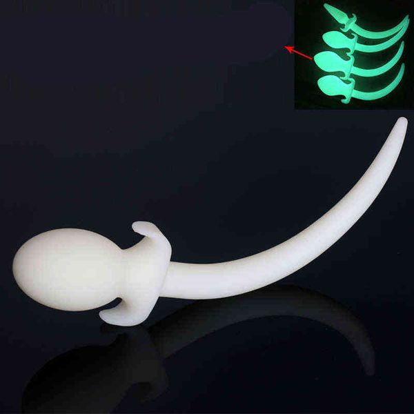 Nxy Cockriings Sexo Anal Brinquedos De Silicone Dog Slave Tails Anal Plug Butt Plug Para Role Play Drop Shipping 1123 1124