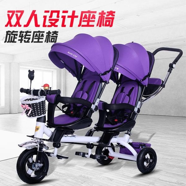 

strollers# children's tricycle twin stroller double baby bicycle triciclo carreola de baston velo poussette taga trike uonibaby