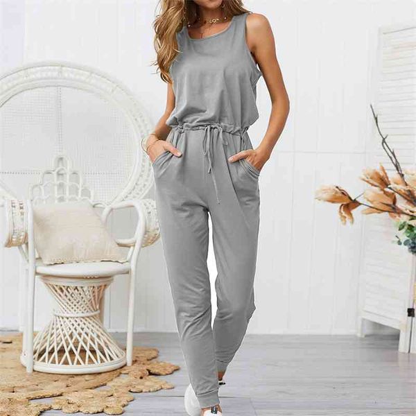 

women's jumpsuits & rompers european and american blue red collar sleeveless trousers jumpsuit k0a6, Black;white