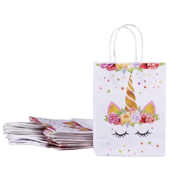 

10pcs paper bag party birthday decorations gift candy wedding favors and gifts(yellow) wrap