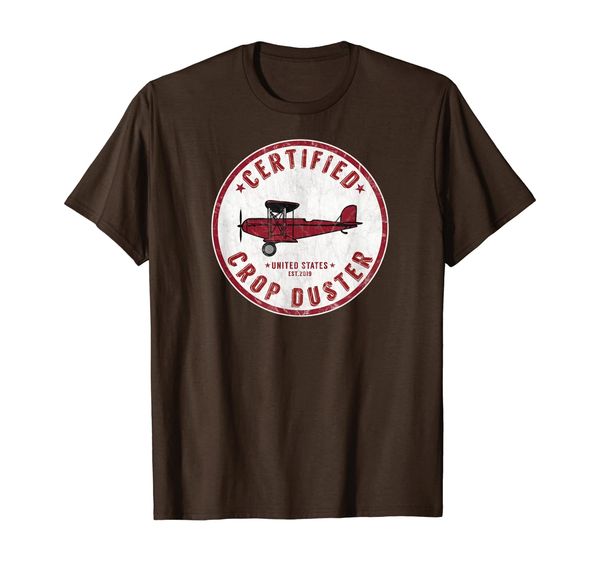 

certified crop duster planes cropdusting tshirt gift vintage, White;black