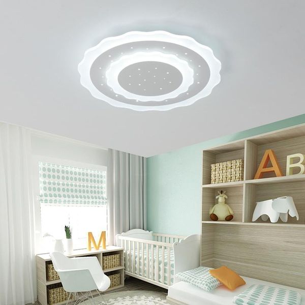 

ceiling lights led lamps round simple modern household lighting living room bedroom dining study remote control